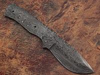 BDM-2297 - Blank Blade Damascus  Eye Bird Pattren Full Tang Skiner Knife 1