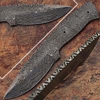 BDM-2298 - Blank Blade Damascus  Eye Bird Pattren Full Tang Skiner Knife 2