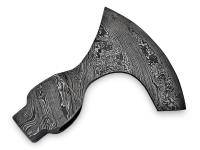 BDM-2382 - WHITE DEER Vikings Battle Axe Square Hammer Head Blank Damascus Steel Hatchet Tomahawk