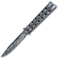 BF-105DM - Balisong Damascus Petain  Butterfly Knife