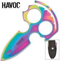 BK4558 - Havoc Rainbow Push Dagger With Sheath