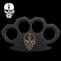 CI-300-BK-CL-SDTOM - Don&#39;t Tread Steam Punk Black Solid Metal Knuckle Paper Weight