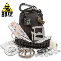 CK0356 - SHTF Paracord Survival Kit With Carabiner - 20 Pieces