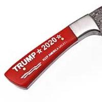 DM-12 - &quot;Keep America Great&quot; Trump 2020  Damascus Knife  Stainless Steel Bolster Exclusive Item