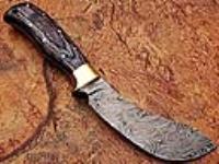DM-2250 - WHITE DEER Damascus Steel Kukri Skinner Knife Exotic Wood Handle Buffalo Skinner