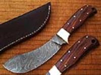 DM-2261 - CUSTOM MADE DAMASCUS COCO BOLO SKINNER KNIFE