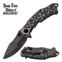 DS-A031SW - Dark Side Blades Ballistic &quot;Iron Cross&quot; Spring Assist Knife STON