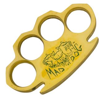 Dalton 10 oz Real Brass Knuckles Buckle Paperweight Heavy Duty Mad Dog Green