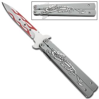 Dragon Flame Spring Assisted Knife Field Grey WG851 Spring Assisted Knives