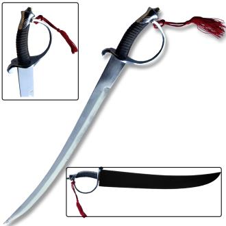Pirate Boarding Sword Silver 25 in Overall Length