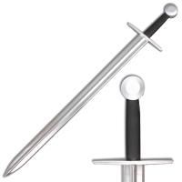 FM-32003 - 40 &quot; Medieval Sword Metallic Chrome Blade Spark Foam Irish Ring Sword