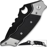 HK0784 - Night Prowler Wharncliffe Blade Folding Knife w G10 Handle Grip