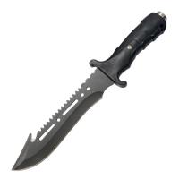 HK-1081A - Tactical Combat-Style Hunting Knife Glass Breaker 12.25&quot; Guthook Excelsior Steel