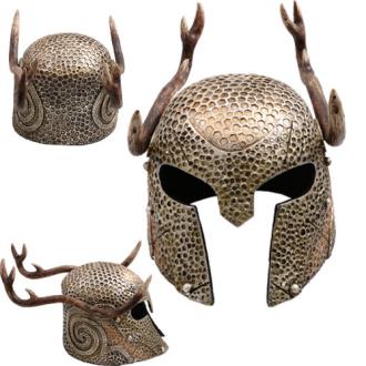 The Elder Scrolls Online Skyrim Elven Helmet with Stag Antlers Elvish Armor Cosplay