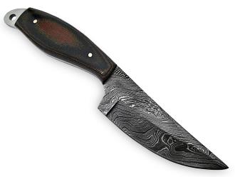 White Deer Expedition Damascus Steel Skinner Knife Micarta Handle