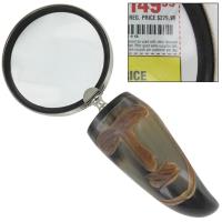 IN11806 - Tribal Horn Magnify Glass Desk Accessory