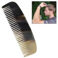 IN4301 - Natural Buffalo Horn Carved Medieval Renaissance Comb