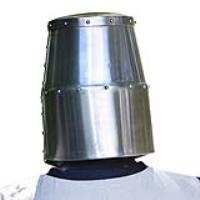 IN60635 - Knights Templar Brass Trimmed Crusader Practice Helmet Without Liner