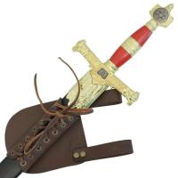 IN6501BR - Renaissance Leather Sword Frog Brown
