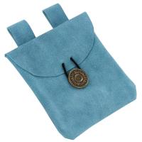 IN6706LB - Lights of the Peaceful Blues Suede Leather Pouch