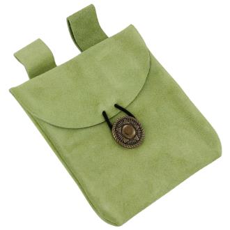 Growth of Life Green Suede Leather Pouch