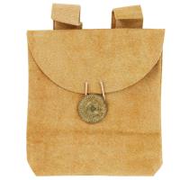 IN6706N - Golden Suede Medieval Pouch