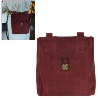 IN6708WR - Taste of Red Wine Suede Leather Pouch