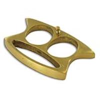 Spiked Brass Knuckle Paper Weight Duster 4-Blade Aluminum Display