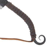 IN8426 - Ceremonial Swirl Leather Handled Knife