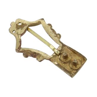 Monogrammed Medieval Brass Buckle