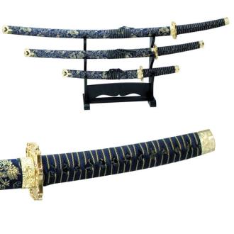 3 Piece Samurai Sword Set JL-021BL4 by SKD Exclusive Collection