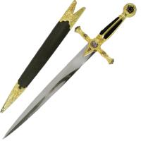 KE4915BK-1 - Masonic Dagger Sword with Handle, Black Velvet