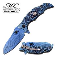 MC-A018BL - SPIDER COLLECTION  SPRING ASSISTED KNIFE BLUE