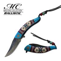 MC-A023BL - Native American Indian Collection Assisted Knife Blue