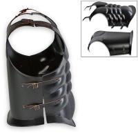 MH-452BK - Undead Knight Cuirass 18ga Functional Armor Black Carbon Steel Muscles Chest &amp; Back Plate