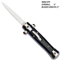 MOTF-10BK - Mini OTF Italian Milano Knife Black Handle Limited Edition
