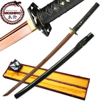 Moshiro Battle Ready Katana Red Oxidized 1060 High Carbon Steel Sword