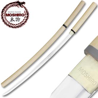 Moshiro Natural Wood Functional Katana Bushido Ebony Sword Full Tang Battle Ready