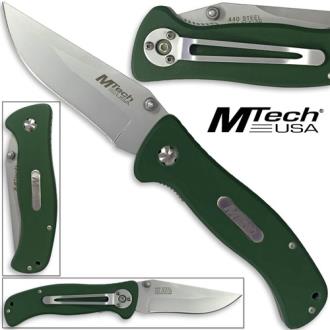 Mtech USA Scouts Folder Knife 440 Stainless Steel Green