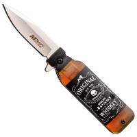 MT-A1190W - Bar Collection Pocket Knife Whiskey Bottle Design Spring Assisted Knife