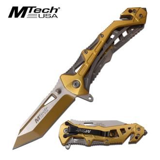 Mtech Tanto A/O Goldenrod Sporting Knife Emergency Belt Cutter Glass Breaker