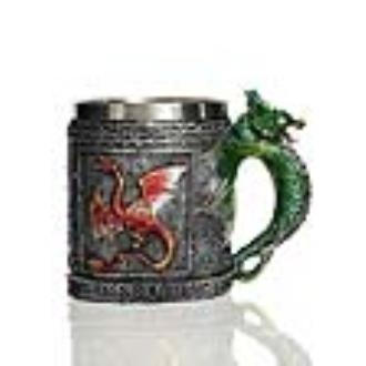 Dragonborn Drinking Tankard Mug - Dovahkiin Coffee Cup Medieval