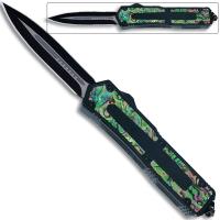 OTF6-BK - Black Hills Black OTF Knife Double Edge Blade W/Glass Breaker
