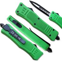 OTFM-11GN - Green Legacy OTF Knife Spear Point, Double Edged Blade
