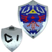 PK-2701BL - Zelda Triforce Metal Shield Link Video Game Awakening Time