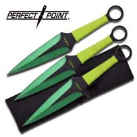 PP-896-3GN - Perfect Point PP-869-3GN Throwing Knife Set 9&quot; Overall