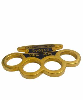Brass with New York 1864 Navy Blue Color Filled Knuckle