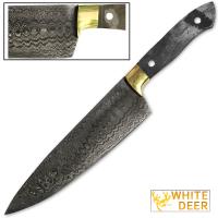 SBDM-2260 - Damascus Chef Knife Blank Blade with Rain-Drop Pattern Forged Chef Knife