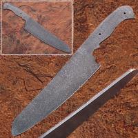 SBDM-2293 - Damascus Full Tang Ladder Pattern Blank Blade Chef Knife