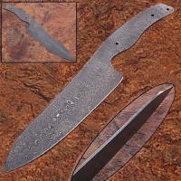 SBDM-2295 - Damascus Full Tang Ladder Pattern Blank Chef Knife - Ltd.Edition 2